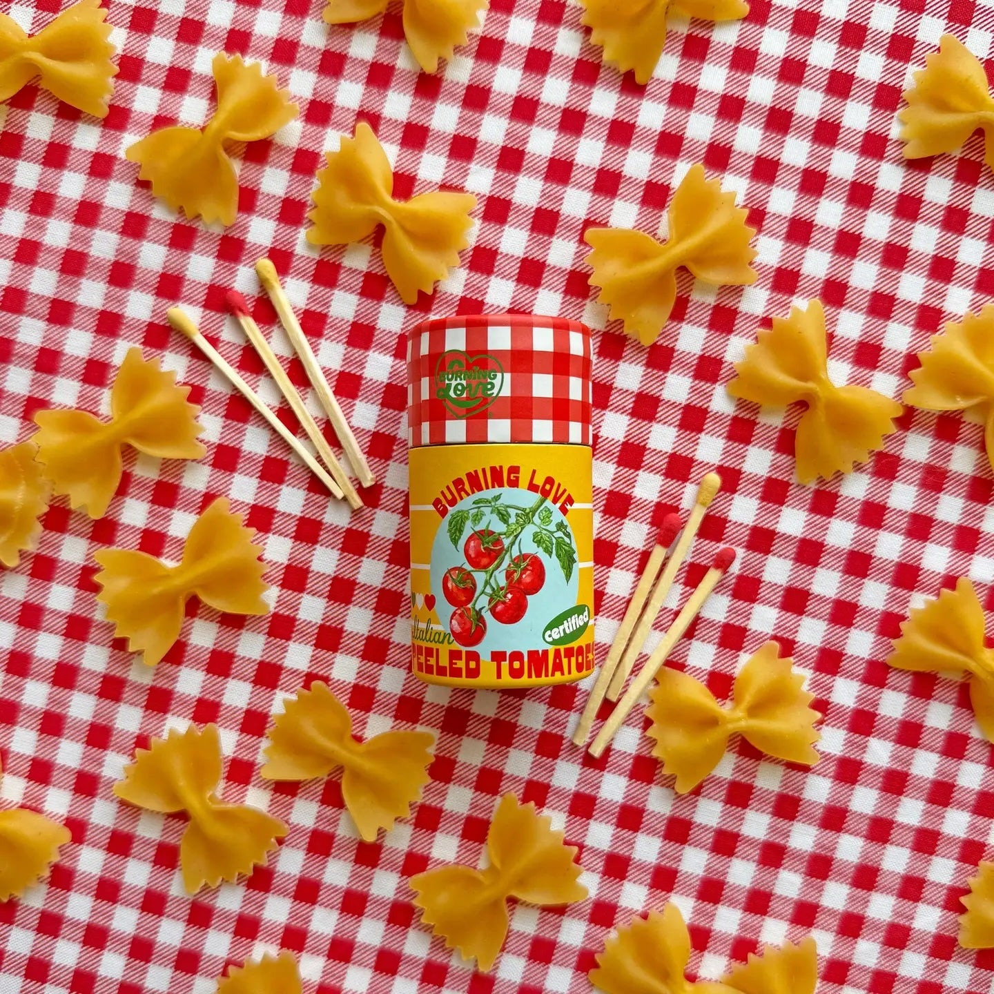 Canned Tomato Match Jar