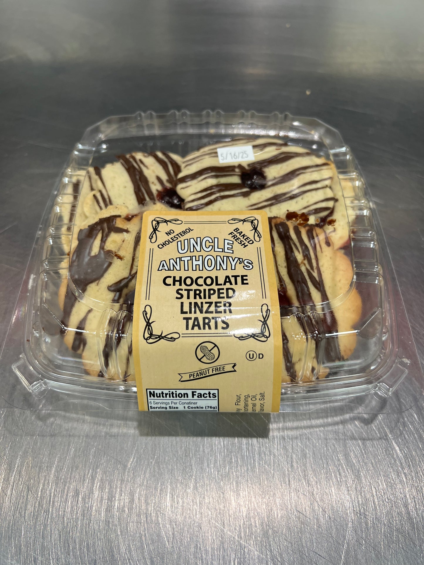 Uncle Anthony's Chocolate Striped Linzer Tarts