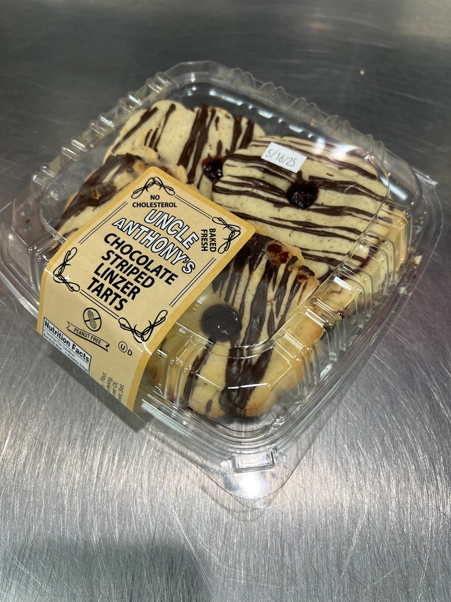 Uncle Anthony's Chocolate Striped Linzer Tarts