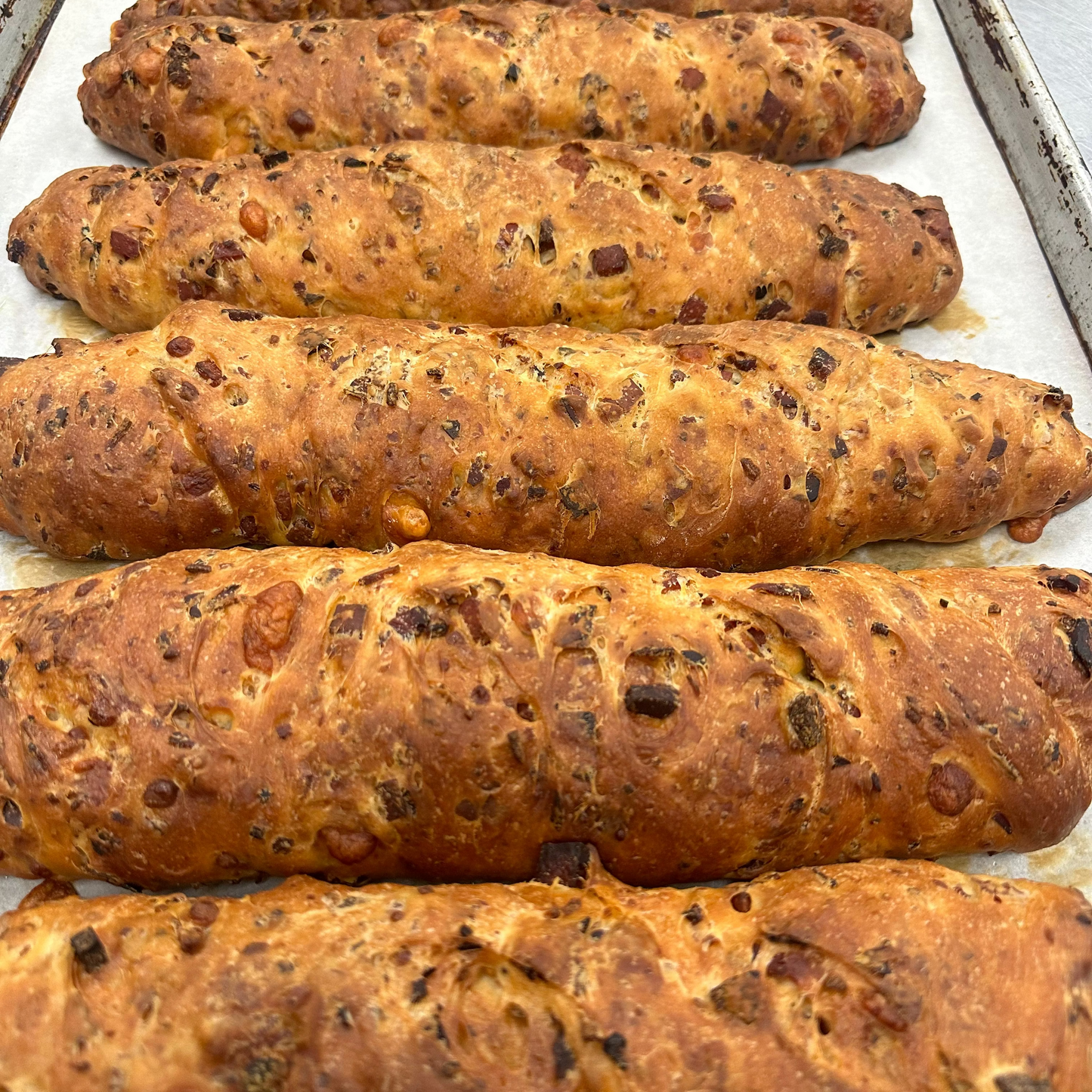 Salpino's Prosciutto Bread (4 loaves) *SHIPS MON, TUES, & WEDNESDAYS. ORDERS RECEIVED AFTER 2PM ON TUESDAY WILL BE SHIPPED THE FOLLOWING WEEK*