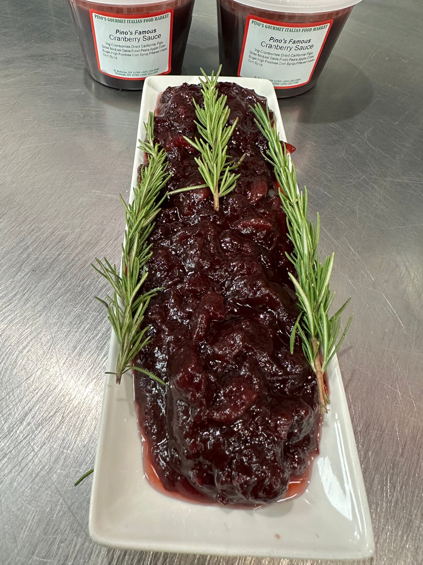Pino's Famous Homemade Cranberry Sauce (4o containers, 16oz. each) *SHIPS MONDAY, TUESDAY, & WEDNESDAYS*Please expect at least 1 week delay in processing your order. Last day to place order before the holiday is DECEMBER 14th*