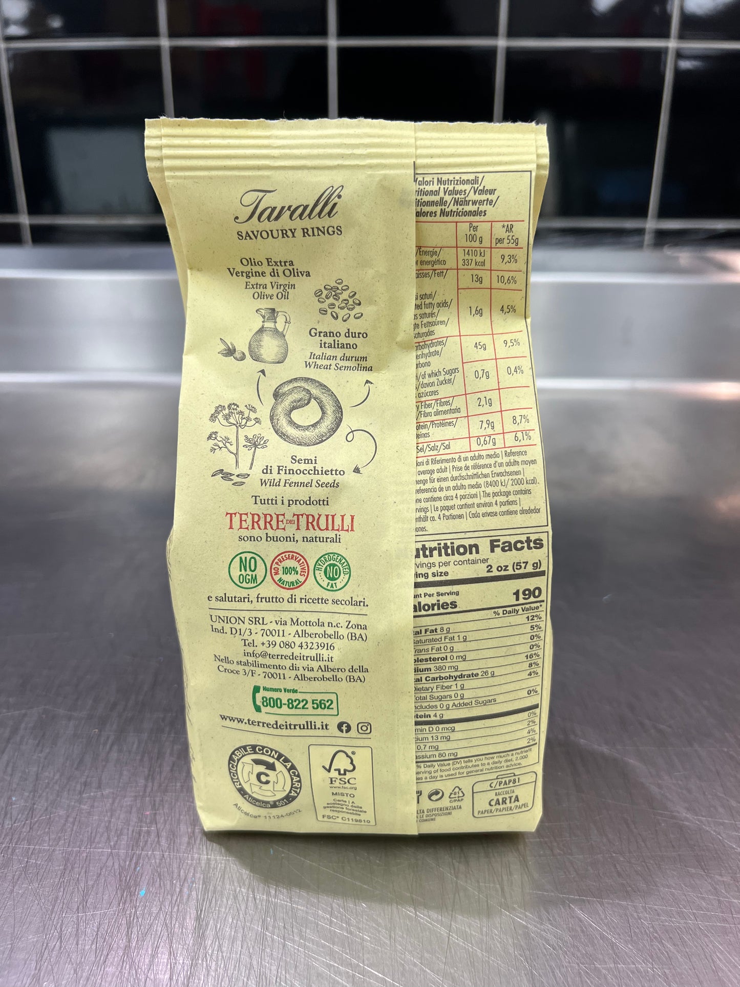Terre Trulli Taralli ai Semi di Finocchietto (Taralli with Wild Fennel Seeds)