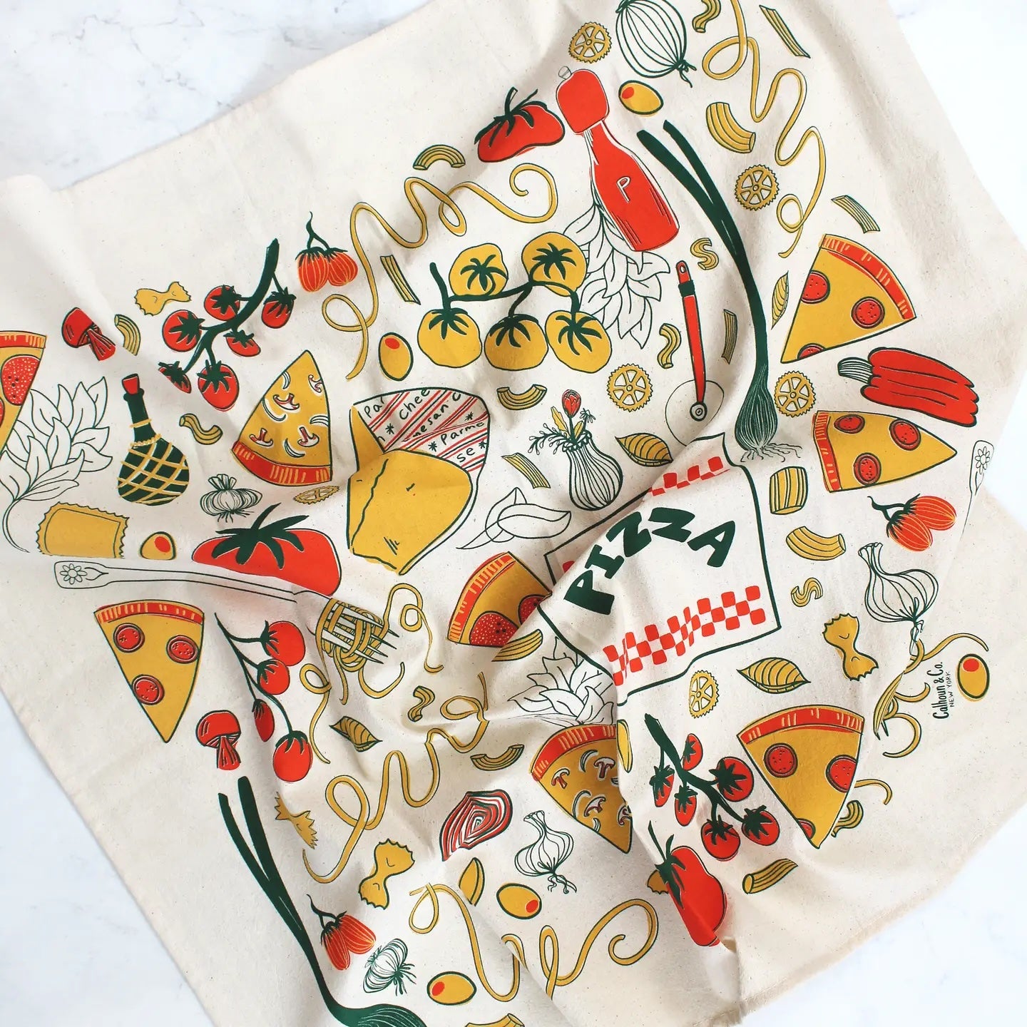 Italian for Dinner Printed Tea towel