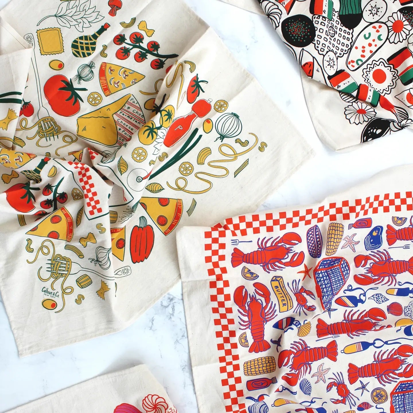 Italian for Dinner Printed Tea towel