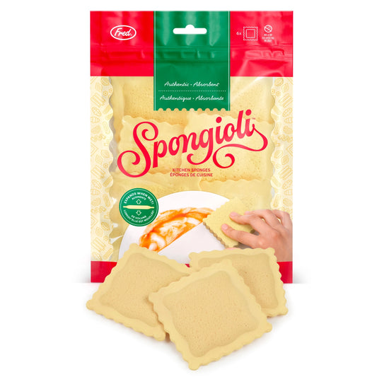 Fred & Friends Sponges - Spongioli - Set of 6 - Ravioli Compressed Sponges