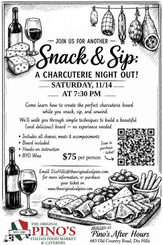 Snack & Sip: Charcuterie Night Out - Saturday November 14th, 7:30pm