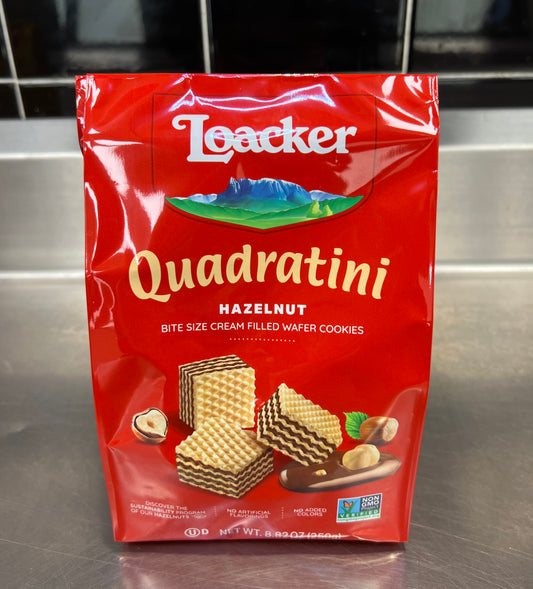 Loacker Quadratini Hazelnut Bite Sized Wafers