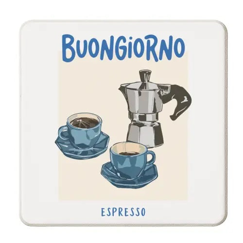 'Buongiorno Espresso' Coasters By Ezbie
