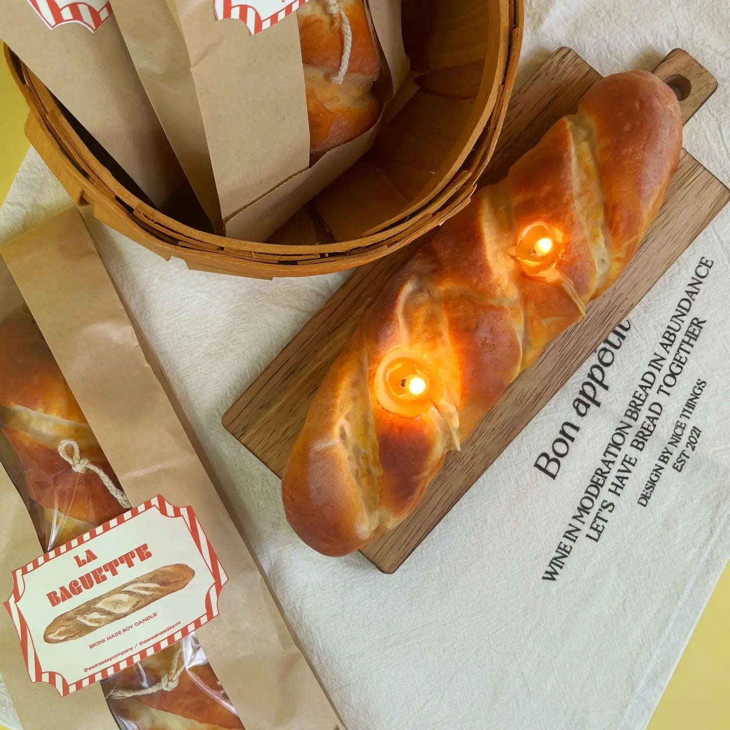 French Baguette Candle